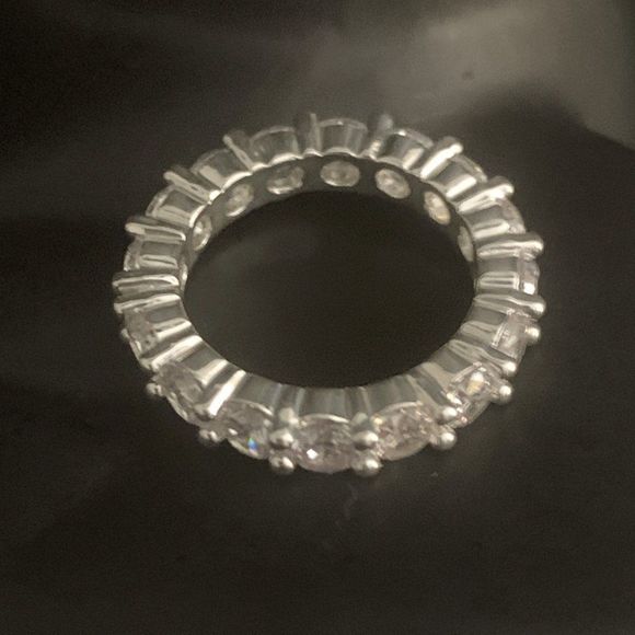 Charter Club Silver Plated Baguette Stone Band Ring free gift with each purchase - Picture 4 of 6